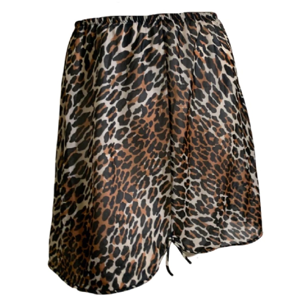 True Vintage 1960s Leopard Print Mini Half Slip S/M